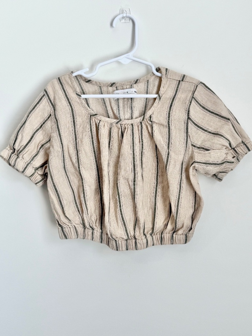 Zara Striped Crop Shirt / Size 9Y
